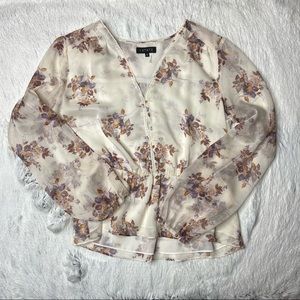 1 State Floral Blouse